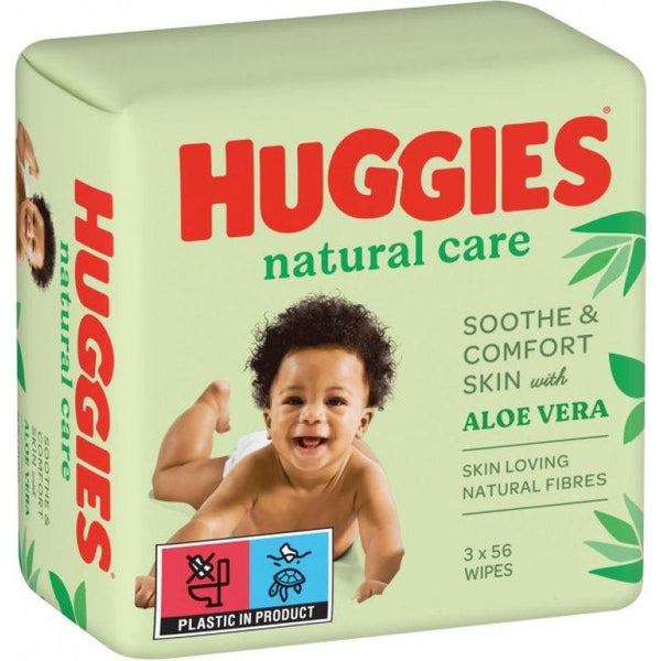 Huggies Baby Wipes Natural Care - 168 Wipes - Zrafh.com - Your Destination for Baby & Mother Needs in Saudi Arabia