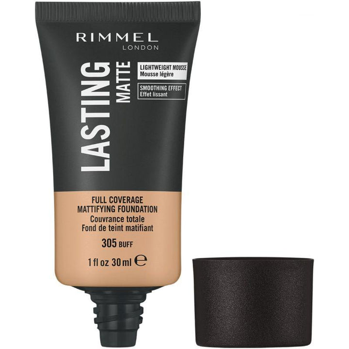 Rimmel London Lasting Matte Foundation full Coverage - 30 ml - Zrafh.com - Your Destination for Baby & Mother Needs in Saudi Arabia