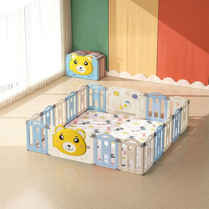 Baby Love Foldable Bear Children's Playroom - Blue - 28-UN40-12B - Zrafh.com - Your Destination for Baby & Mother Needs in Saudi Arabia