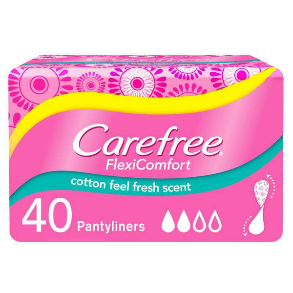 Carefree Pantyliner Breathable Unscented, 40pcs, Carefree