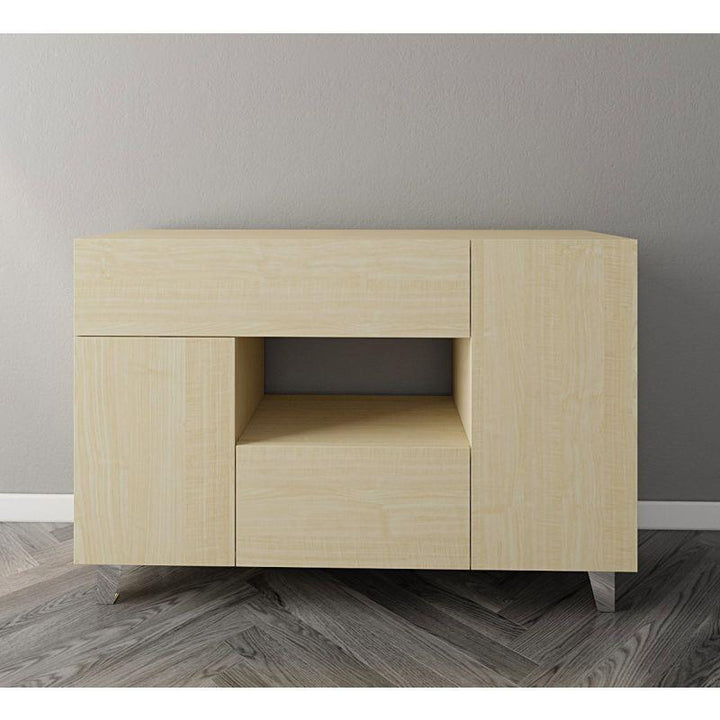 Coffee Corner with Two Shelves and Two Drawers (Beige) By Alhome - Zrafh.com - Your Destination for Baby & Mother Needs in Saudi Arabia