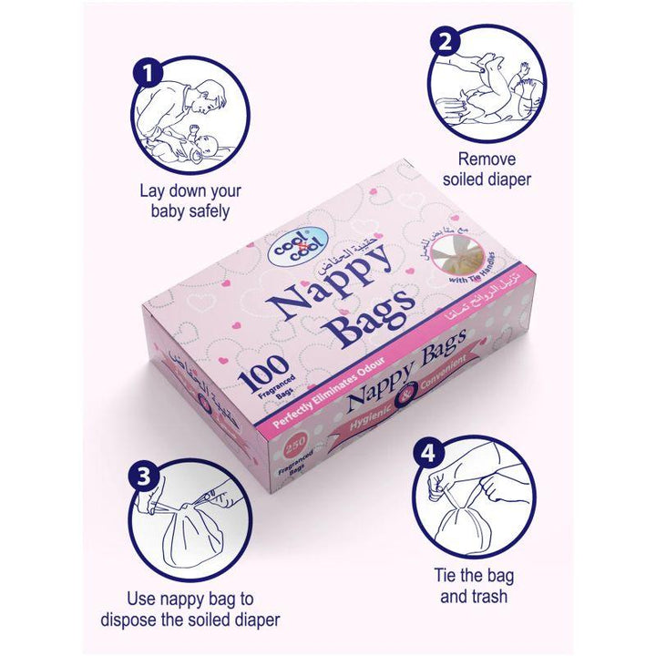 Cool & Cool Nappy Bags Pack of 5 - 500 Pieces - Zrafh.com - Your Destination for Baby & Mother Needs in Saudi Arabia