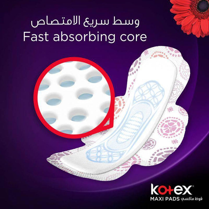 Kotex Maxi Pads Normal With Wings - 30 Pads - ZRAFH