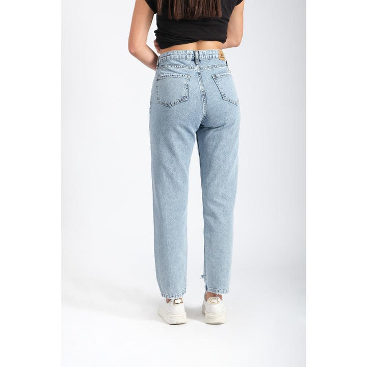 Londonella Women's Mid-waisted Jeans Design - Blue - 100206 - Zrafh.com - Your Destination for Baby & Mother Needs in Saudi Arabia