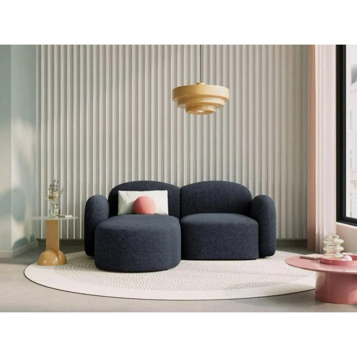Linen Corner Sofa - Indigo - 200x100x85x85 cm - By Alhome - Zrafh.com - Your Destination for Baby & Mother Needs in Saudi Arabia