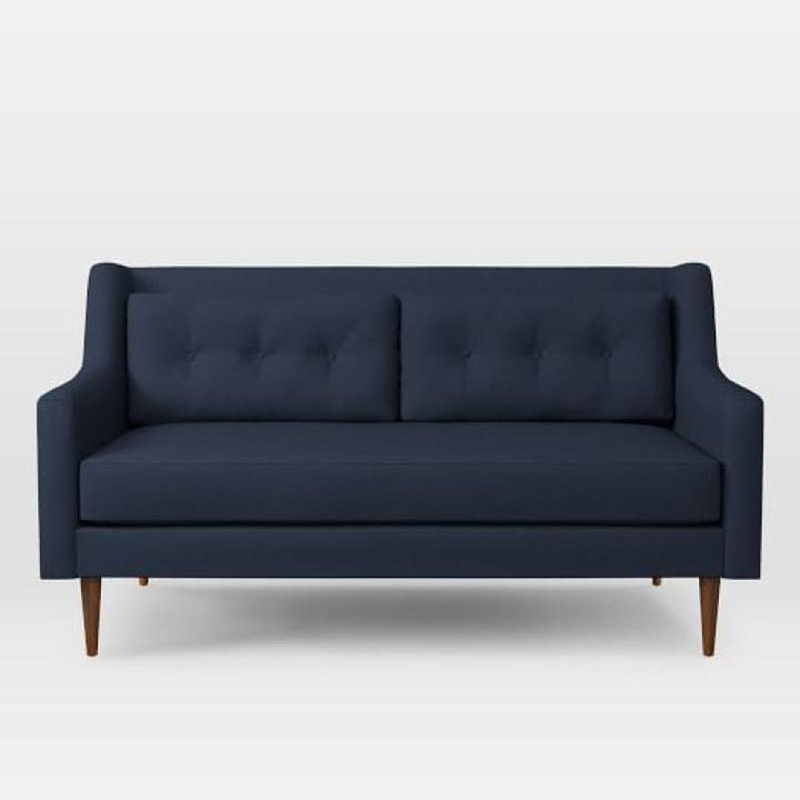 Navy Blue Linen 3-Seater Sofa Swedish Wood By Alhome - Zrafh.com - Your Destination for Baby & Mother Needs in Saudi Arabia