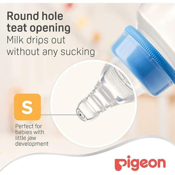 Pigeon Peristaltic Slim Neck Silicone Nipple - S - 0-3 Months - Zrafh.com - Your Destination for Baby & Mother Needs in Saudi Arabia