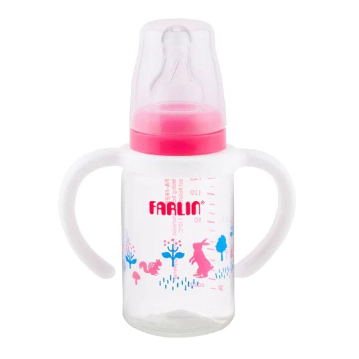 Farlin Plastic Standard Neck Feeding Bottle 140 ml - Pink - ZRAFH