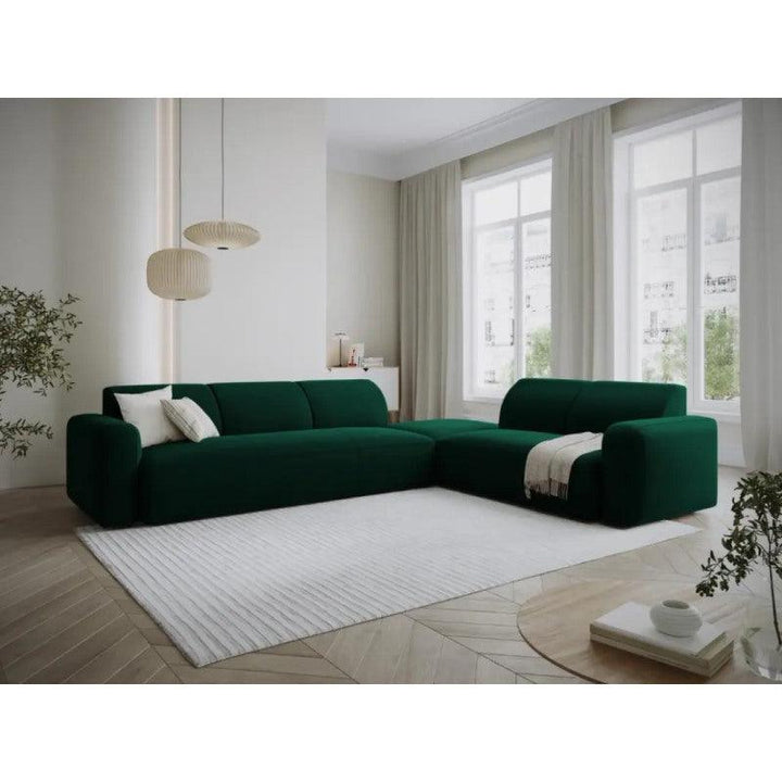 Modern Velvet Corner Sofa - 280x280x85x85 cm - By Alhome - Zrafh.com - Your Destination for Baby & Mother Needs in Saudi Arabia