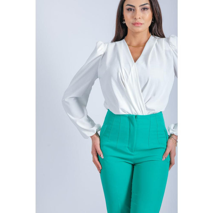 Londonella Satin Blouse - White - 100172 - Zrafh.com - Your Destination for Baby & Mother Needs in Saudi Arabia