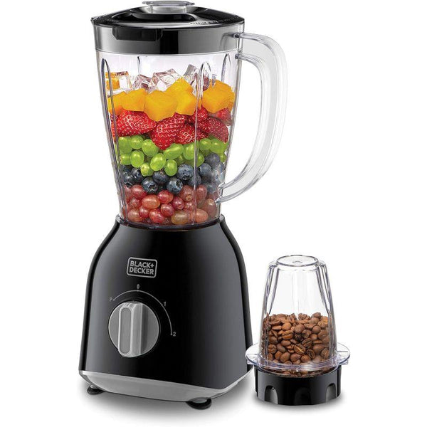Black And Decker Blender with Grinder and 1 L Extra Jar - 1.5 L - 400 W - Black - Zrafh.com - Your Destination for Baby & Mother Needs in Saudi Arabia