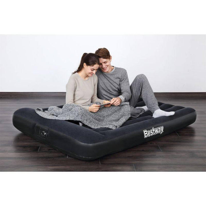 Inflatable Airbed Built-In Ac Pump - 190x137x30 cm Black - 26-67462 - ZRAFH