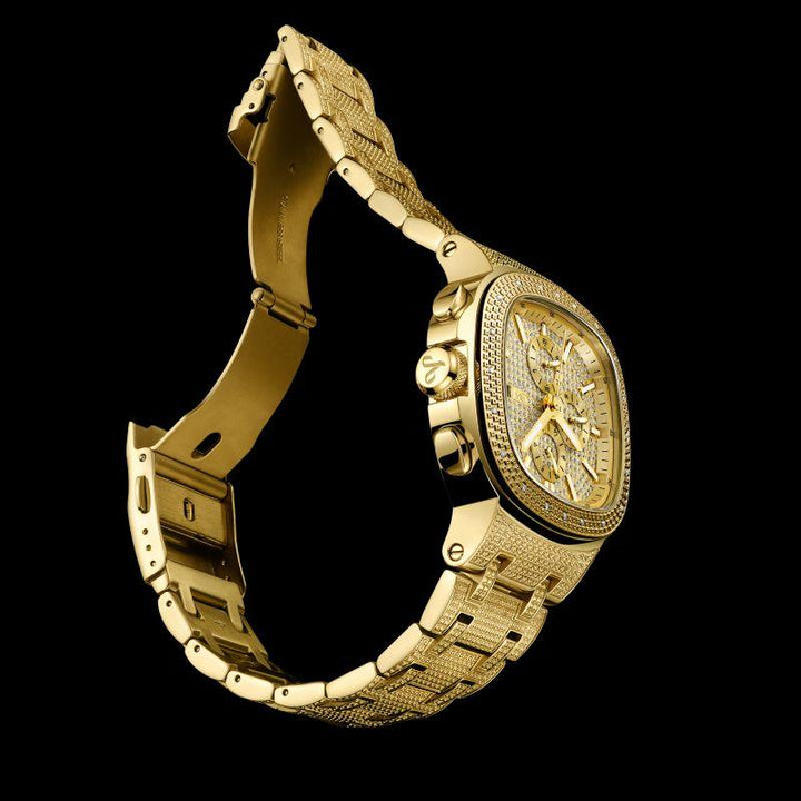 Jbw Heist Watch 0.20 Ctw Diamond - Stainless Steel - Men's Watch - Gold- J6380 - Zrafh.com - Your Destination for Baby & Mother Needs in Saudi Arabia