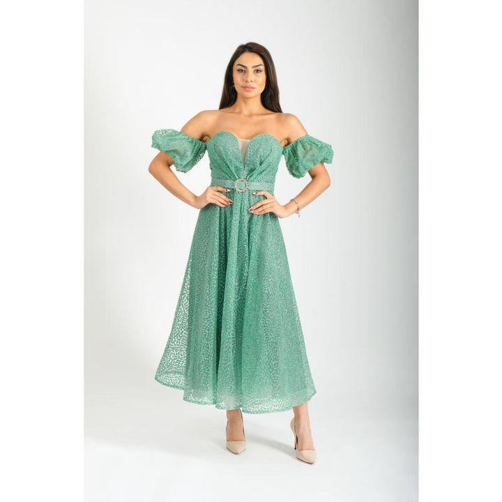 Londonella Women's Sleeveless Long Evening Dress - Green - 100257 - Zrafh.com - Your Destination for Baby & Mother Needs in Saudi Arabia