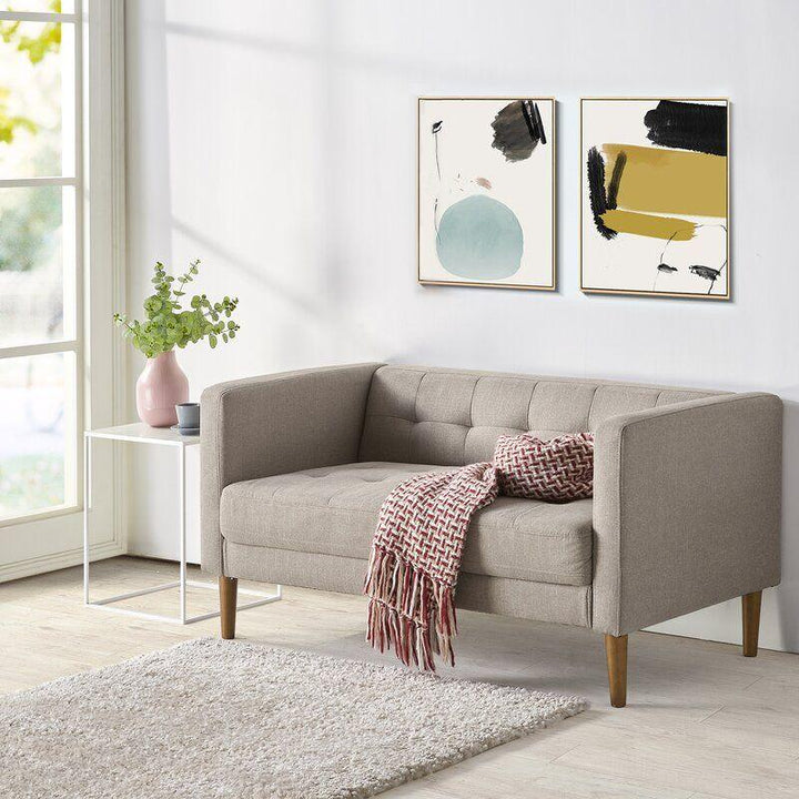 Modern Linen 2 Seater Sofa - Grey - 180x85x85 cm - By Alhome - 110113455 - Zrafh.com - Your Destination for Baby & Mother Needs in Saudi Arabia