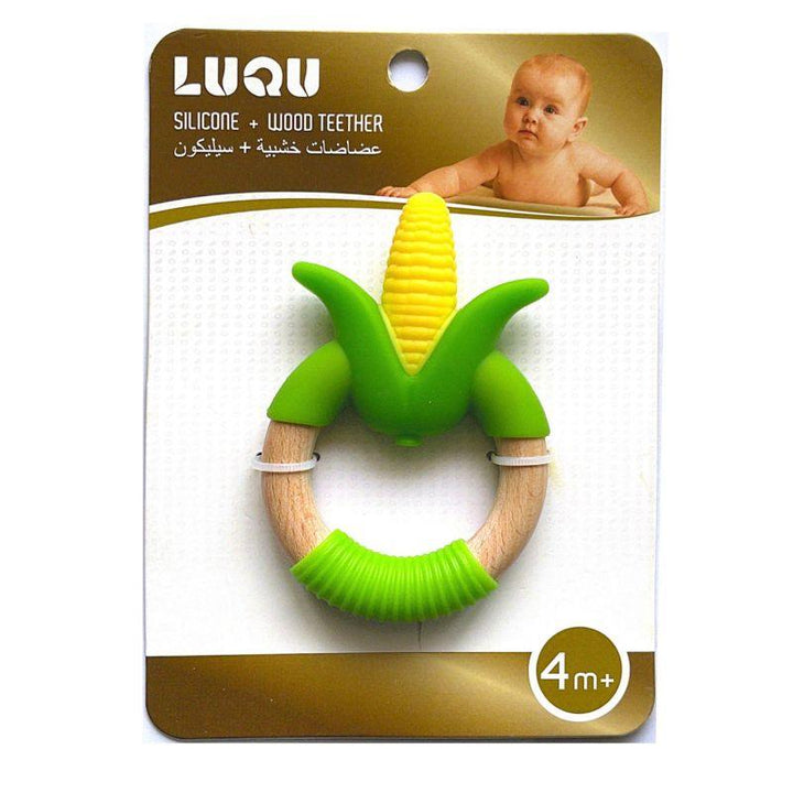 Luqu Silicone Wood Teether- Flower - ZRAFH