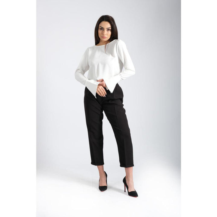 Londonella Women's Blouse With Long Sleeves & Open Back Design - White - 100221 - Zrafh.com - Your Destination for Baby & Mother Needs in Saudi Arabia