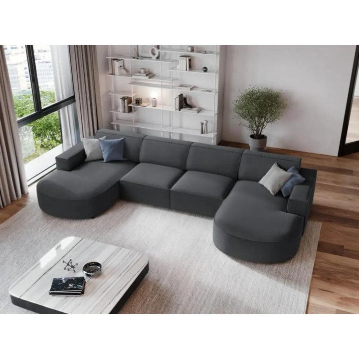 Modern Boucle U-Shape Sofa - 360x166x85x85 cm - By Alhome - Zrafh.com - Your Destination for Baby & Mother Needs in Saudi Arabia