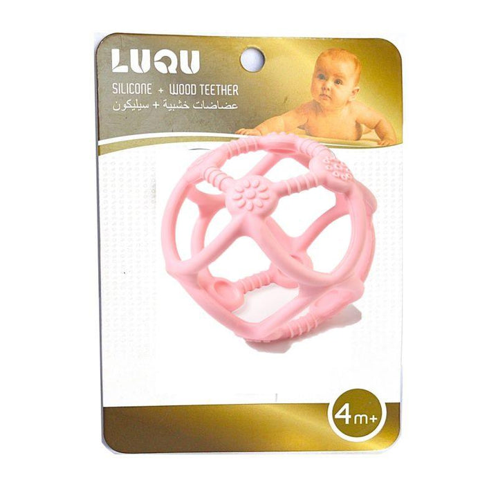 Luqu Silicone Teether Ball- Pink - ZRAFH