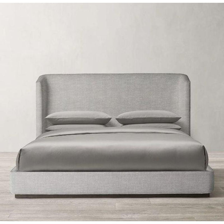 Swedish Wood Chanel Grey Queen Bed By Alhome - Zrafh.com - Your Destination for Baby & Mother Needs in Saudi Arabia