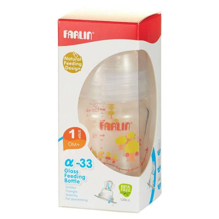 Farlin Feeding Bottle Wide Neck Heat Resistant - 120 ml - ZRAFH