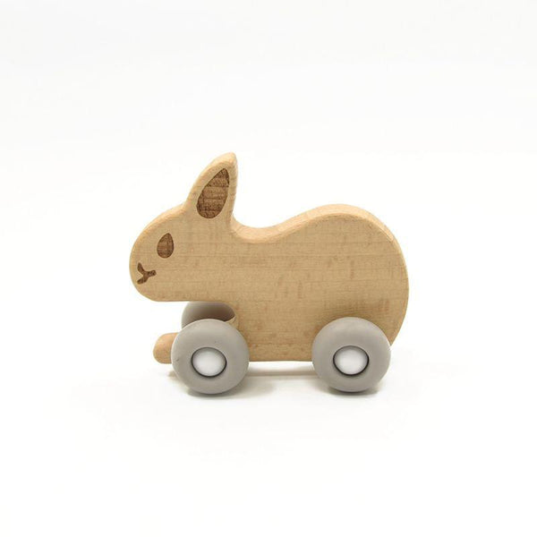 Luqu Silicone Wood Teether- Rabbit - ZRAFH