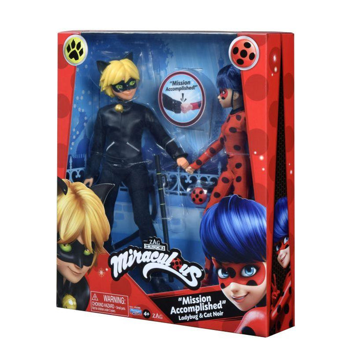 Miraculous Mission Accomplished Ladybug And Cat Noir Doll - 2-Pack Dolls - Zrafh.com - Your Destination for Baby & Mother Needs in Saudi Arabia