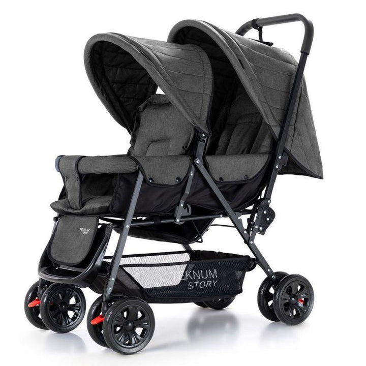 Teknum Double StRoleer Combo - Dark Grey - Zrafh.com - Your Destination for Baby & Mother Needs in Saudi Arabia