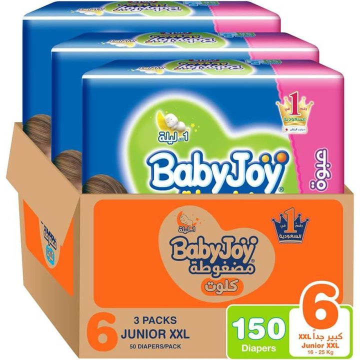 BabyJoy Diapers Culotte Junior XXL 16+ kg - Size 6 - Zrafh.com - Your Destination for Baby & Mother Needs in Saudi Arabia