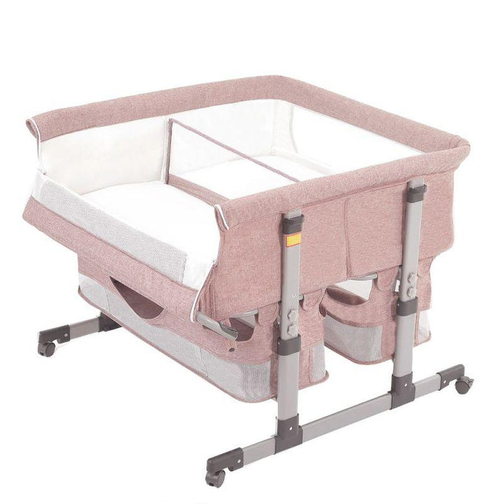 Teknum Twin Bedside Fellow Crib with two Storage Basket - ZRAFH