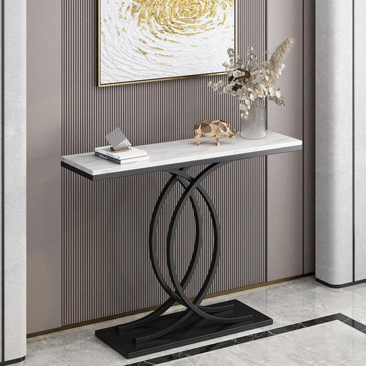 Elegant Iron and Marble Console" By Alhome - Zrafh.com - Your Destination for Baby & Mother Needs in Saudi Arabia