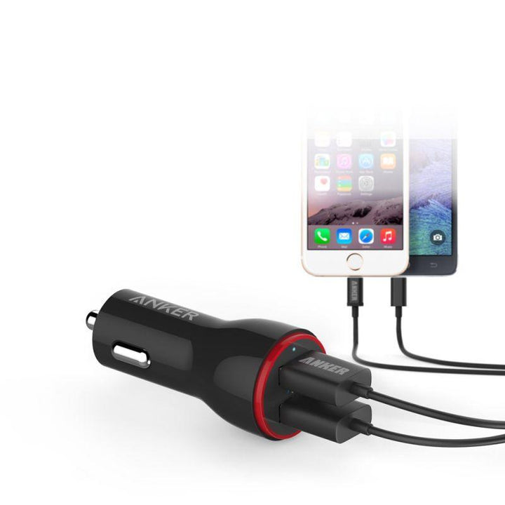 Anker Powerdrive - 2 Dual - USB Car Charger - 24 W - Black – A2310H11 - ZRAFH