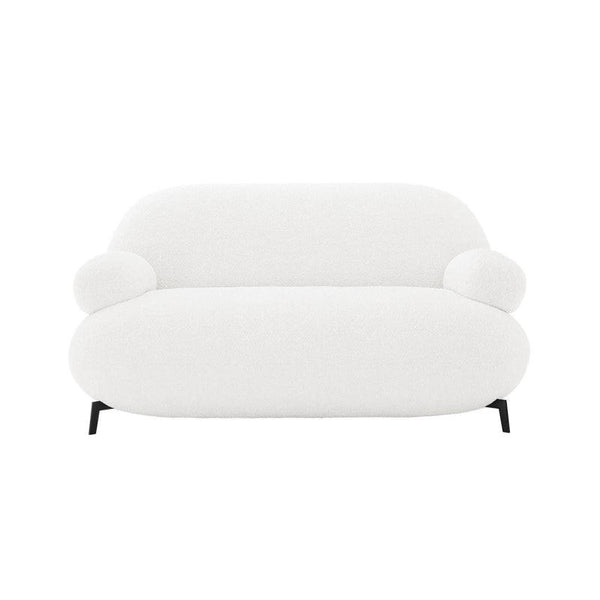 Bouclé 2-Seater Sofa in Timeless Beige By Alhome - Zrafh.com - Your Destination for Baby & Mother Needs in Saudi Arabia