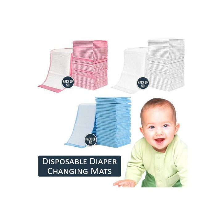 Little Story Disposable Diaper Changing Mats - Pack of 50 Pieces - Zrafh.com - Your Destination for Baby & Mother Needs in Saudi Arabia