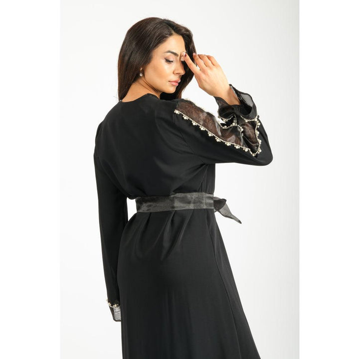 Londonella Women's Long Sleeves Abaya With Waist Belt - Black - 100239 - Zrafh.com - Your Destination for Baby & Mother Needs in Saudi Arabia