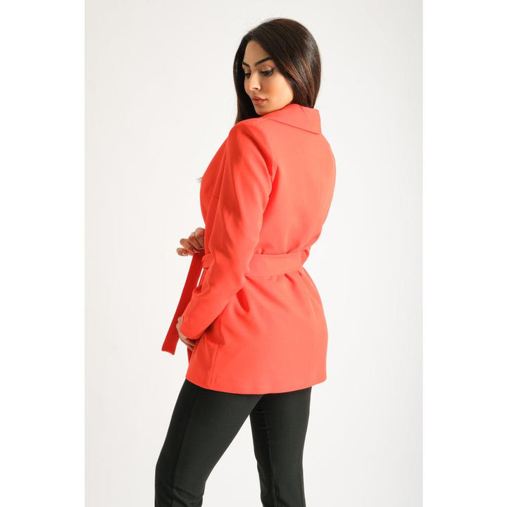Londonella Women's Classic Short Elegant Jacket With Long Sleeves & Belt - 100232 - Zrafh.com - Your Destination for Baby & Mother Needs in Saudi Arabia