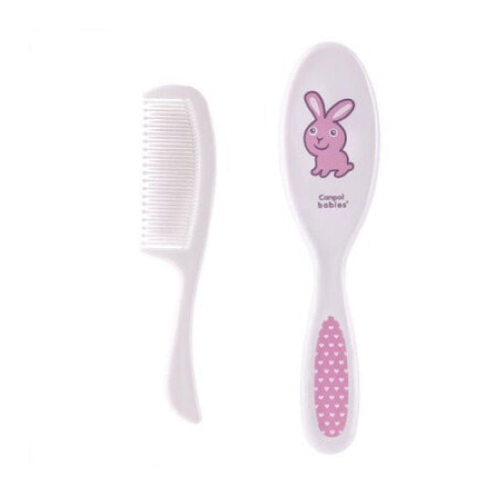 Canpol Babies Hair brush and comb set with soft natural bristles for newborns - ZRAFH