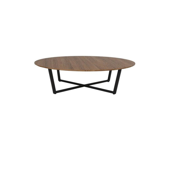 Elegant Brown and Black Wood Coffee Table - 100x40 cm By Alhome - Zrafh.com - Your Destination for Baby & Mother Needs in Saudi Arabia