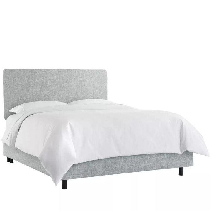 Luxe Collection: Swedish Wood King Bed - Elegance Silver Opulence (160x200x140) by Alhome - Zrafh.com - Your Destination for Baby & Mother Needs in Saudi Arabia