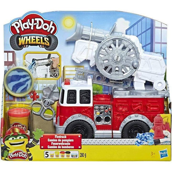 Play-Doh Wheels Firetruck Toy with 5 Non-Toxic Colors Including Play-Doh Water Compound - ZRAFH