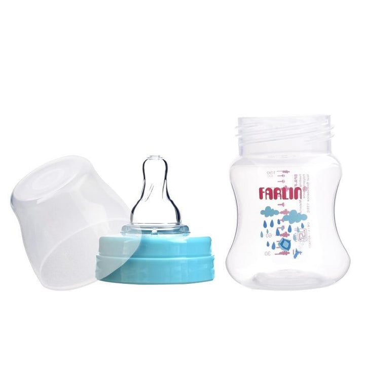 Farlin Plastic Wide Neck Feeding Bottle 150 ml - Blue - ZRAFH