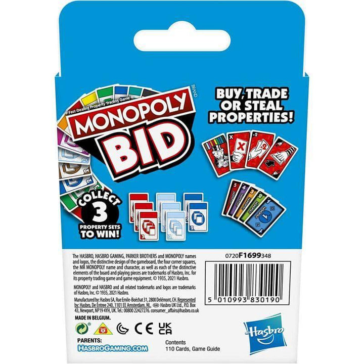 Monopoly Bid Game For 4 Players Families And Kids Ages 7 And Up - ZRAFH