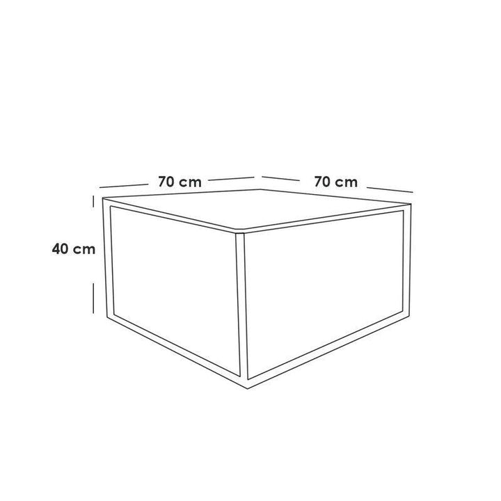 Coffee Table 70x70x40 cm - Black & White By Alhome - Zrafh.com - Your Destination for Baby & Mother Needs in Saudi Arabia