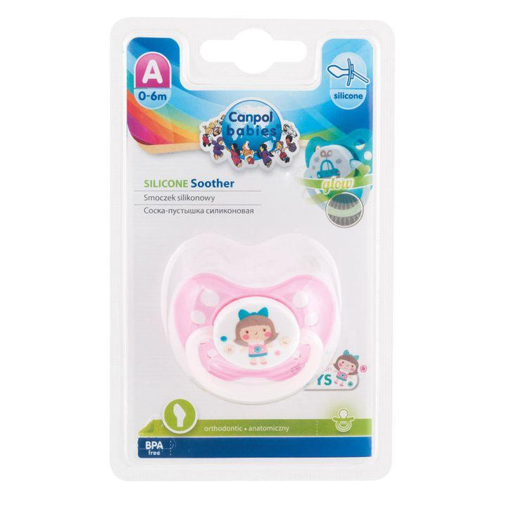 Canpol Orthodontic Silicone Soother With Printed Pattern - Size 0-6 Months - 23/256 - ZRAFH