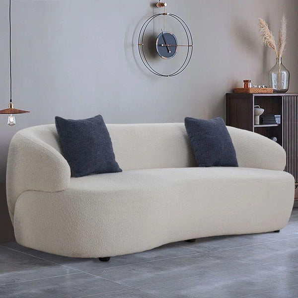 Elegant Beige Boucle 3-Seater Sofa Swedish Wood By Alhome - 110110890 - Zrafh.com - Your Destination for Baby & Mother Needs in Saudi Arabia