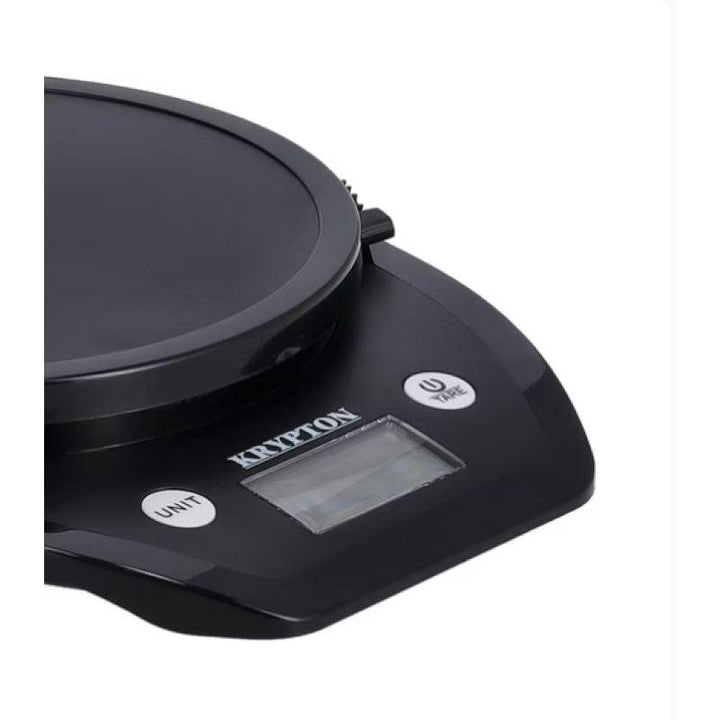 Krypton Digital Kitchen Scale - LCD Display - 5 Kg - Black - Zrafh.com - Your Destination for Baby & Mother Needs in Saudi Arabia