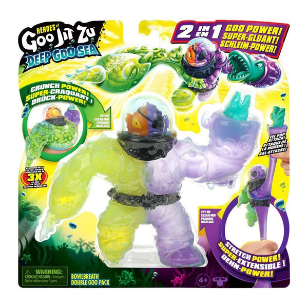 Heroes of God Jit Zu Action Figure - Deep Go Sea Bull Breath Double Pack with 2-in-1 Go Power Weapon - Green - Zrafh.com - Your Destination for Baby & Mother Needs in Saudi Arabia