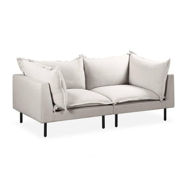 Sofa 3 Seater White - 280x85x85 - Velvet" By Alhome - Zrafh.com - Your Destination for Baby & Mother Needs in Saudi Arabia