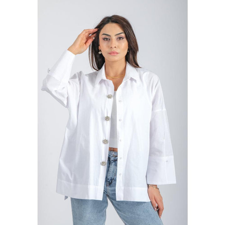 Londonella Shirt With Long sleeves - White - 100138 - Zrafh.com - Your Destination for Baby & Mother Needs in Saudi Arabia