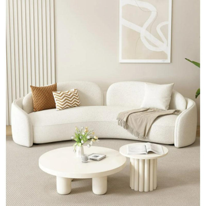 Bouclé Beige 3-Seater Sofa By Alhome - Zrafh.com - Your Destination for Baby & Mother Needs in Saudi Arabia